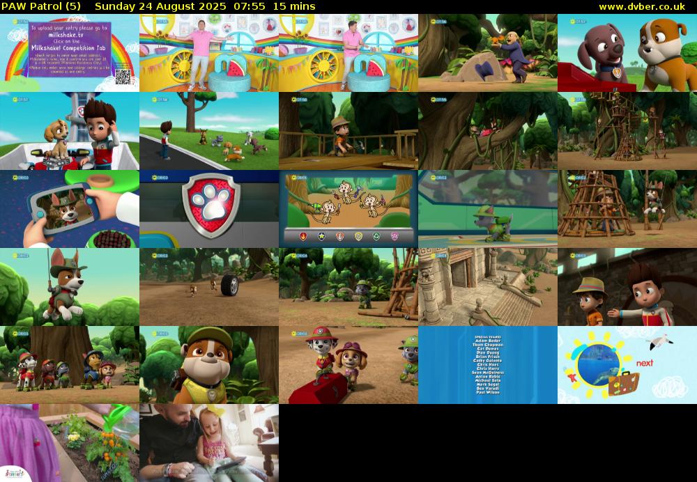 PAW Patrol (5) Sunday 24 August 2025 07:55 - 08:10