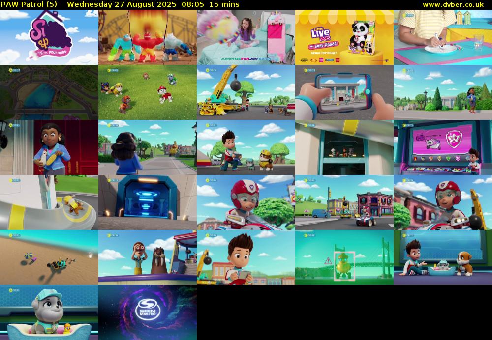 PAW Patrol (5) Wednesday 27 August 2025 08:05 - 08:20