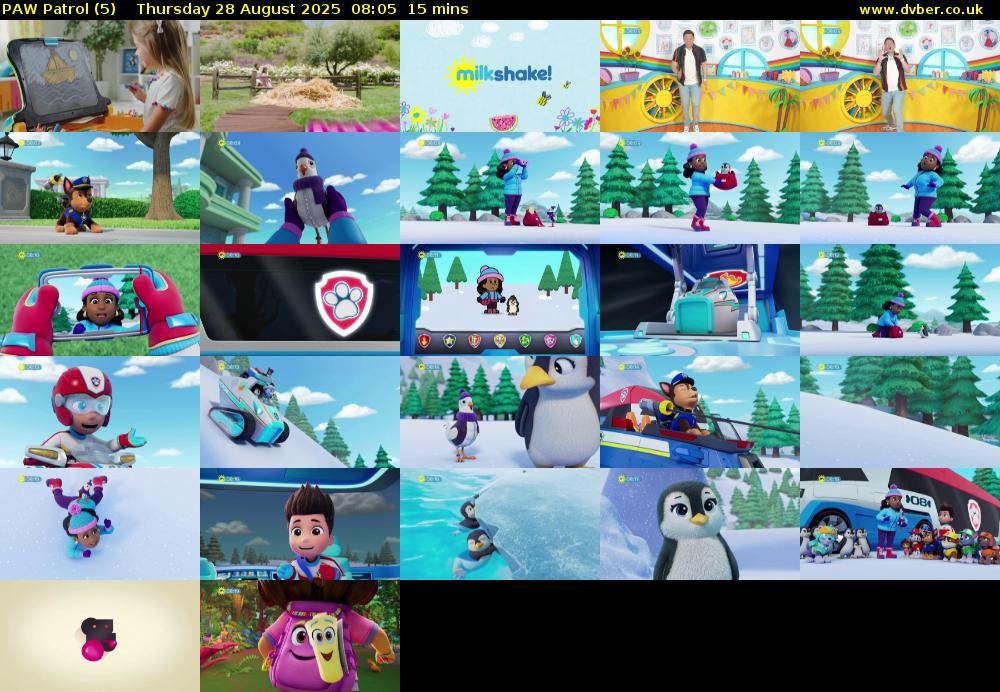 PAW Patrol (5) Thursday 28 August 2025 08:05 - 08:20