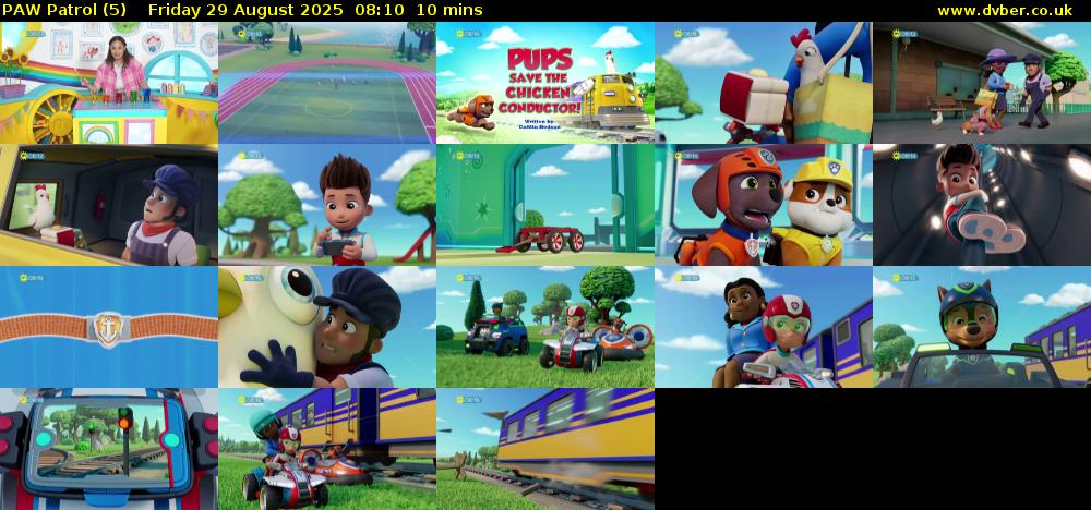 PAW Patrol (5) Friday 29 August 2025 08:10 - 08:20