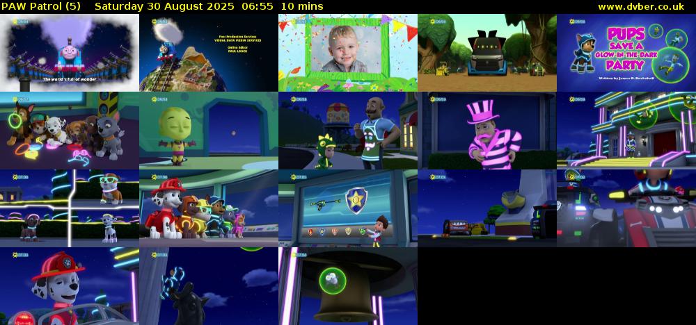 PAW Patrol (5) Saturday 30 August 2025 06:55 - 07:05