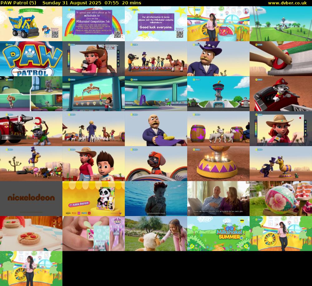 PAW Patrol (5) Sunday 31 August 2025 07:55 - 08:15