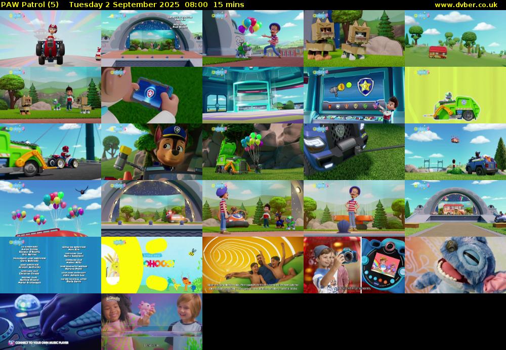 PAW Patrol (5) Tuesday 2 September 2025 08:00 - 08:15