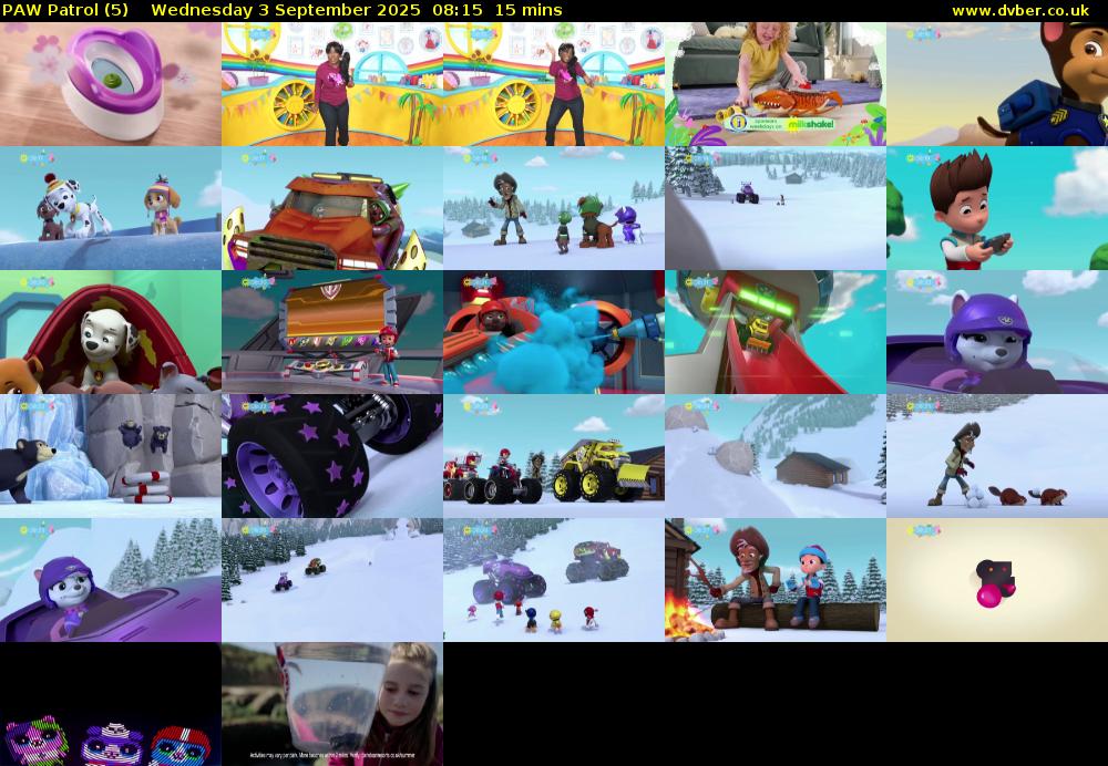 PAW Patrol (5) Wednesday 3 September 2025 08:15 - 08:30