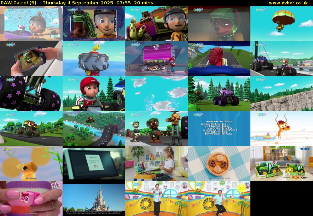 PAW Patrol (5) Thursday 4 September 2025 07:55 - 08:15