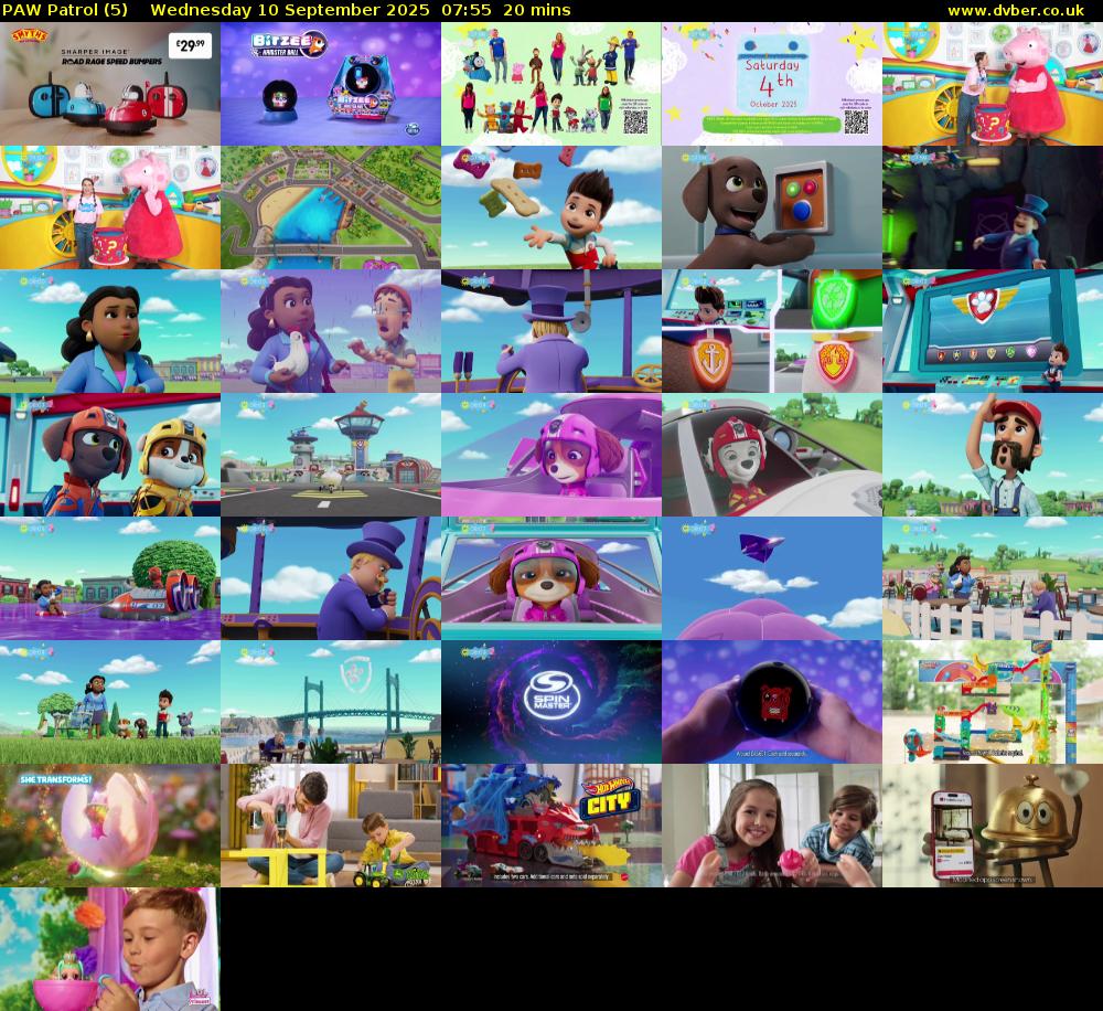 PAW Patrol (5) Wednesday 10 September 2025 07:55 - 08:15
