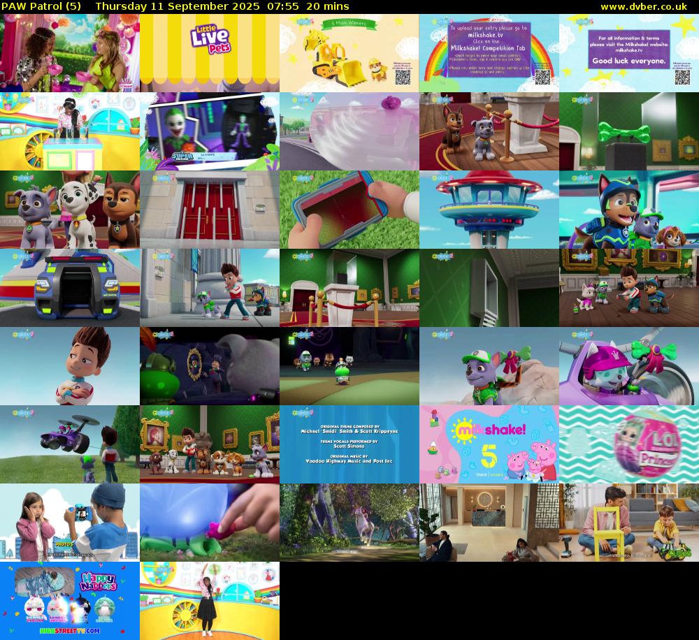 PAW Patrol (5) Thursday 11 September 2025 07:55 - 08:15