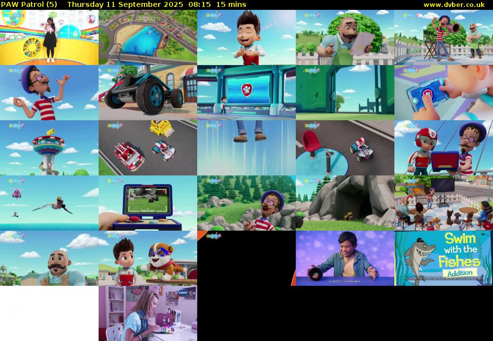 PAW Patrol (5) Thursday 11 September 2025 08:15 - 08:30
