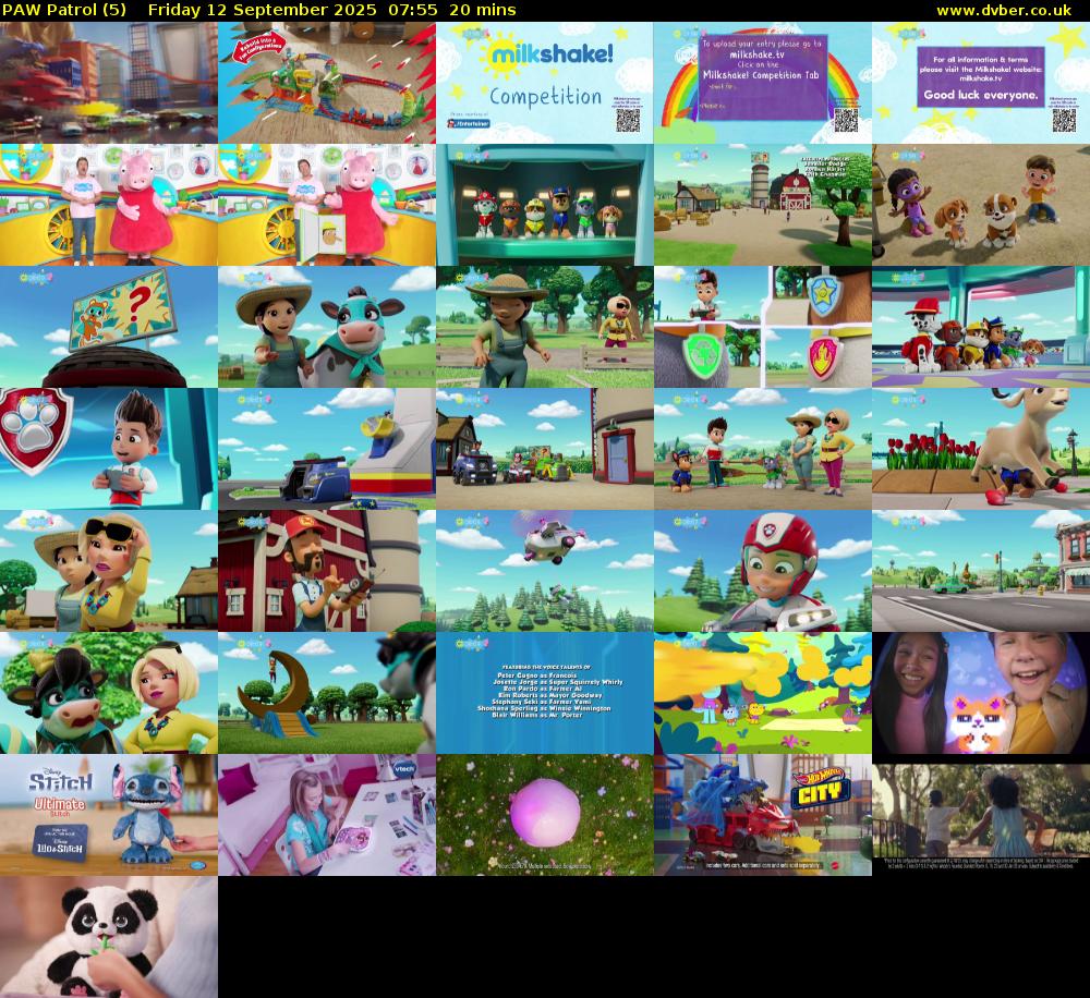 PAW Patrol (5) Friday 12 September 2025 07:55 - 08:15