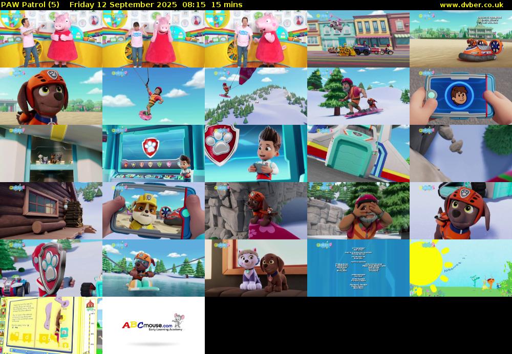 PAW Patrol (5) Friday 12 September 2025 08:15 - 08:30