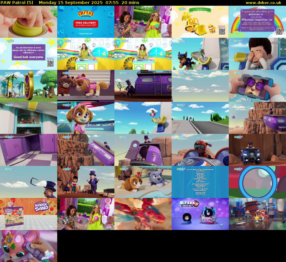 PAW Patrol (5) Monday 15 September 2025 07:55 - 08:15