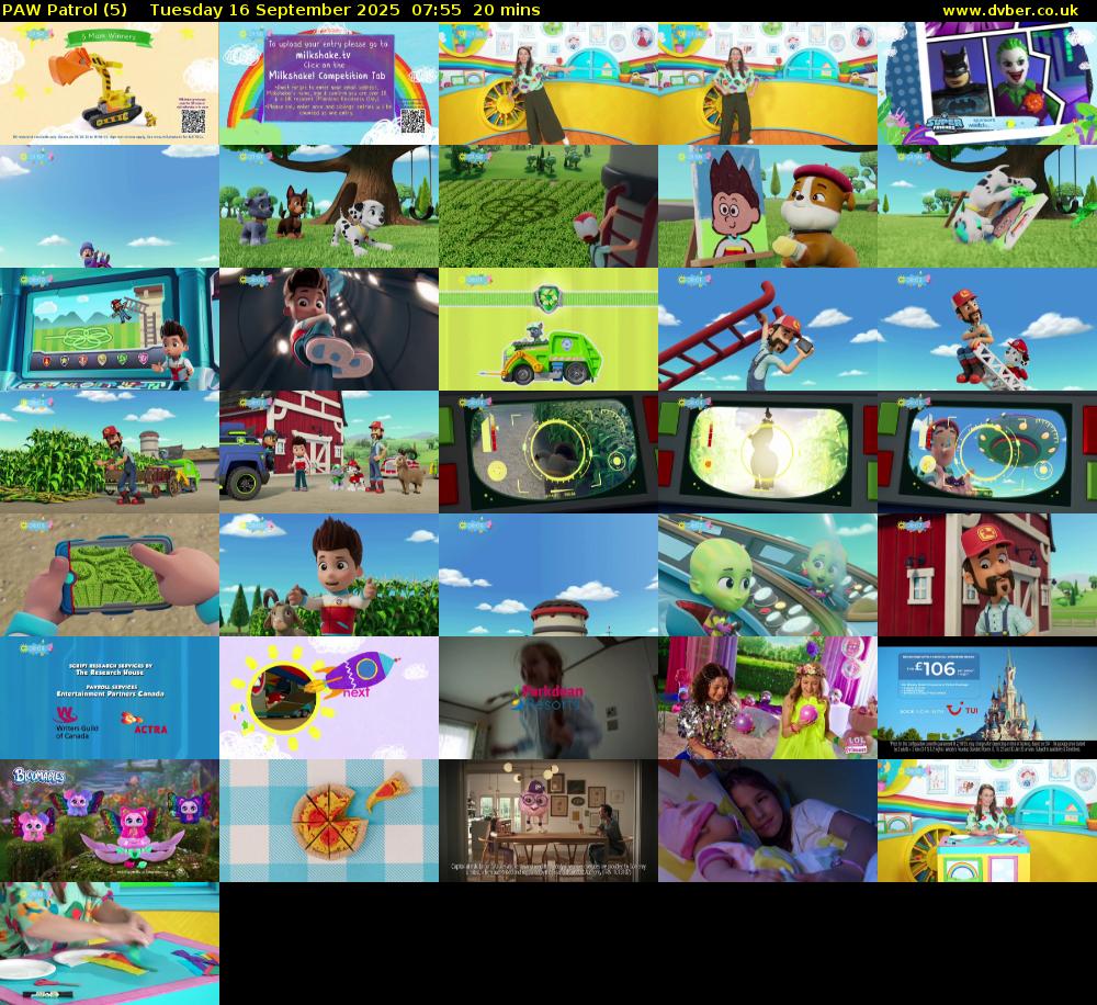 PAW Patrol (5) Tuesday 16 September 2025 07:55 - 08:15