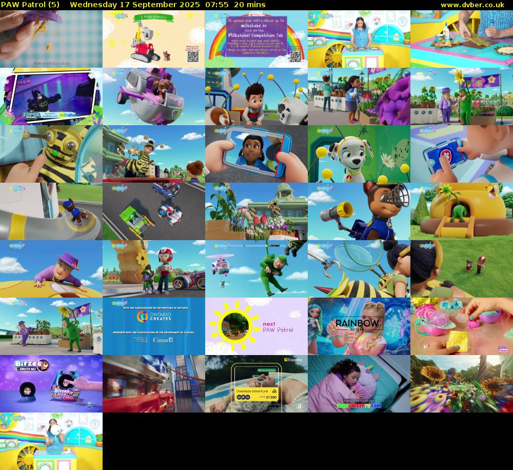 PAW Patrol (5) Wednesday 17 September 2025 07:55 - 08:15