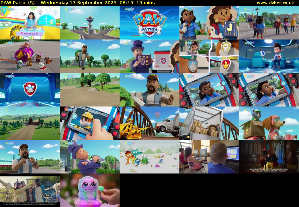 PAW Patrol (5) Wednesday 17 September 2025 08:15 - 08:30
