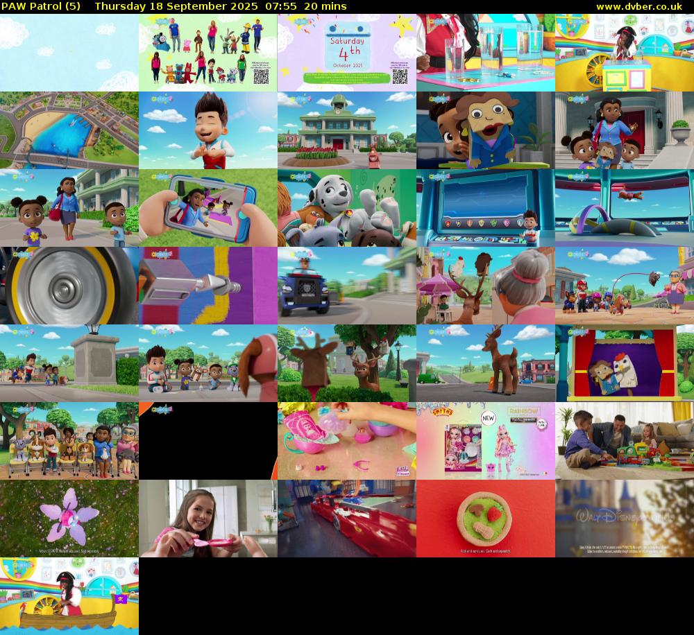 PAW Patrol (5) Thursday 18 September 2025 07:55 - 08:15