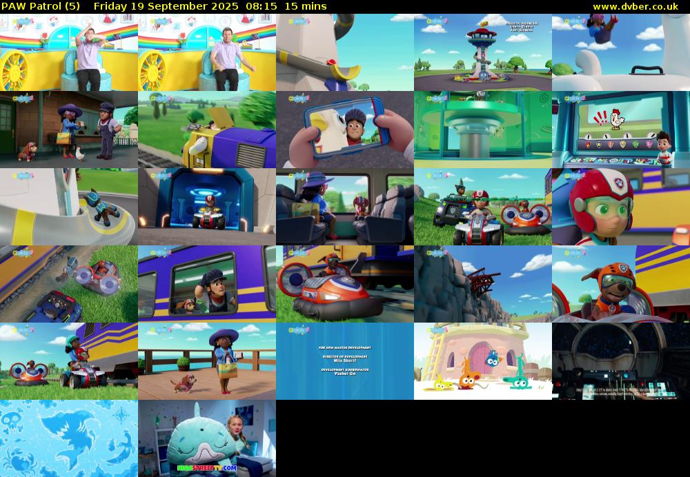 PAW Patrol (5) Friday 19 September 2025 08:15 - 08:30