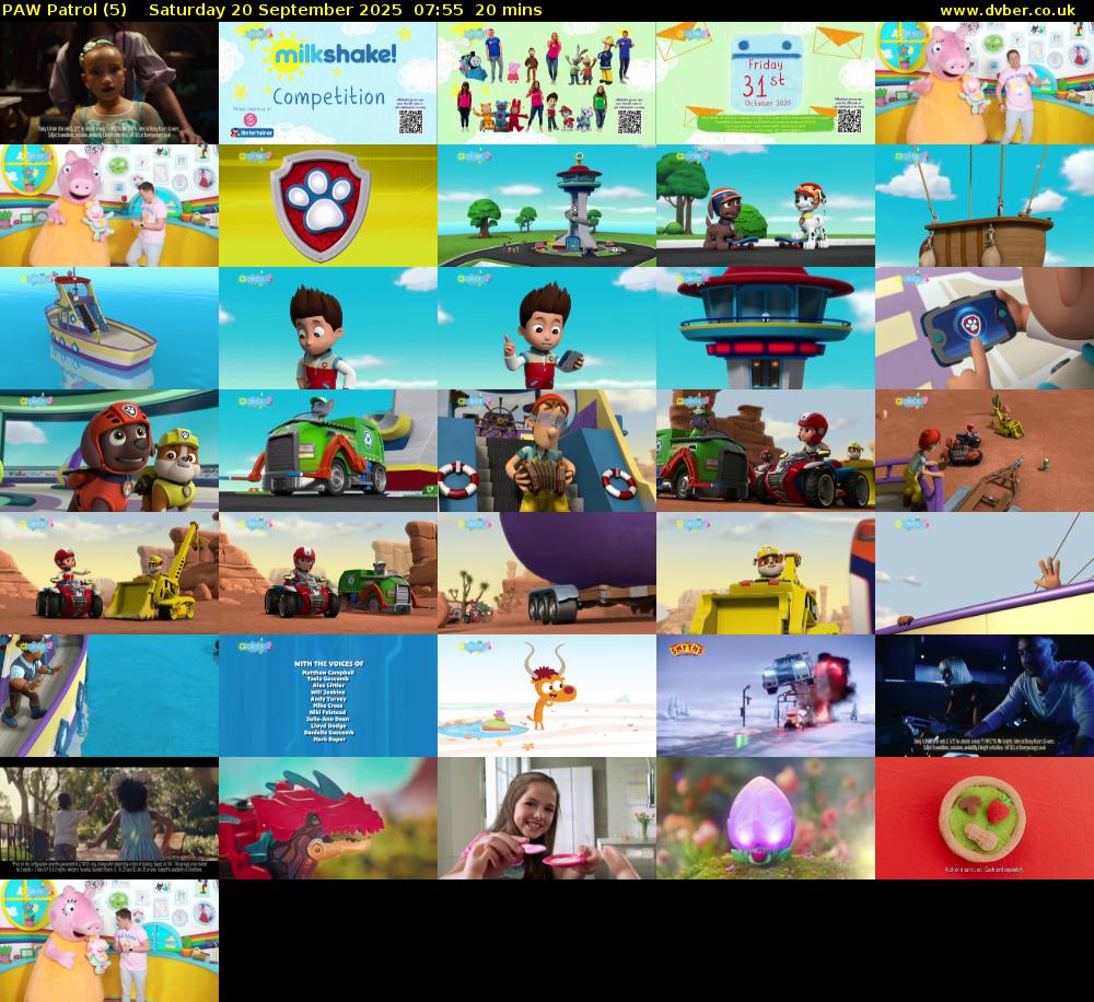 PAW Patrol (5) Saturday 20 September 2025 07:55 - 08:15