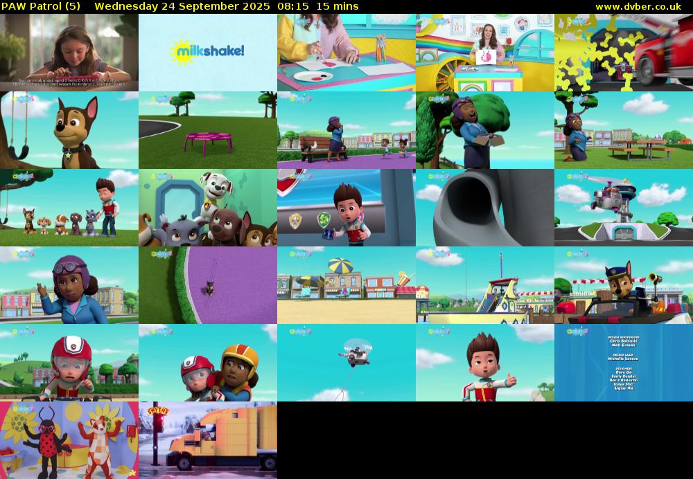PAW Patrol (5) Wednesday 24 September 2025 08:15 - 08:30