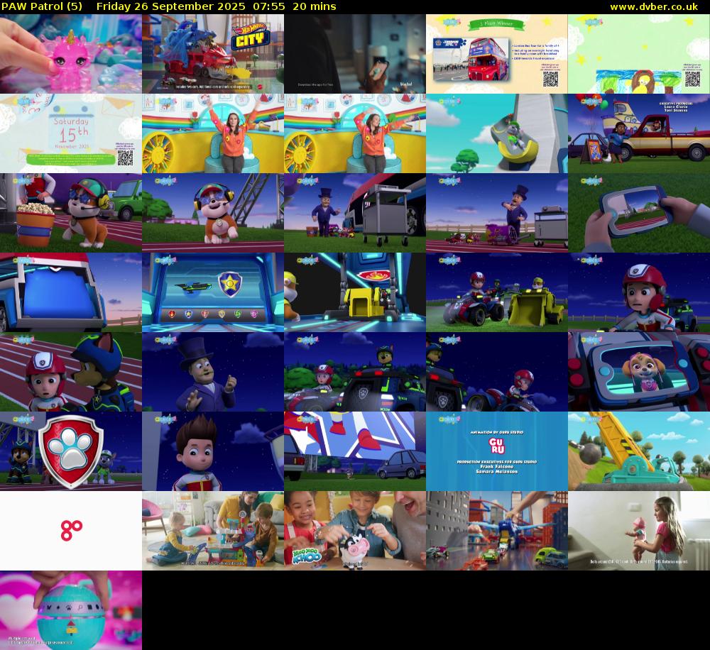 PAW Patrol (5) Friday 26 September 2025 07:55 - 08:15