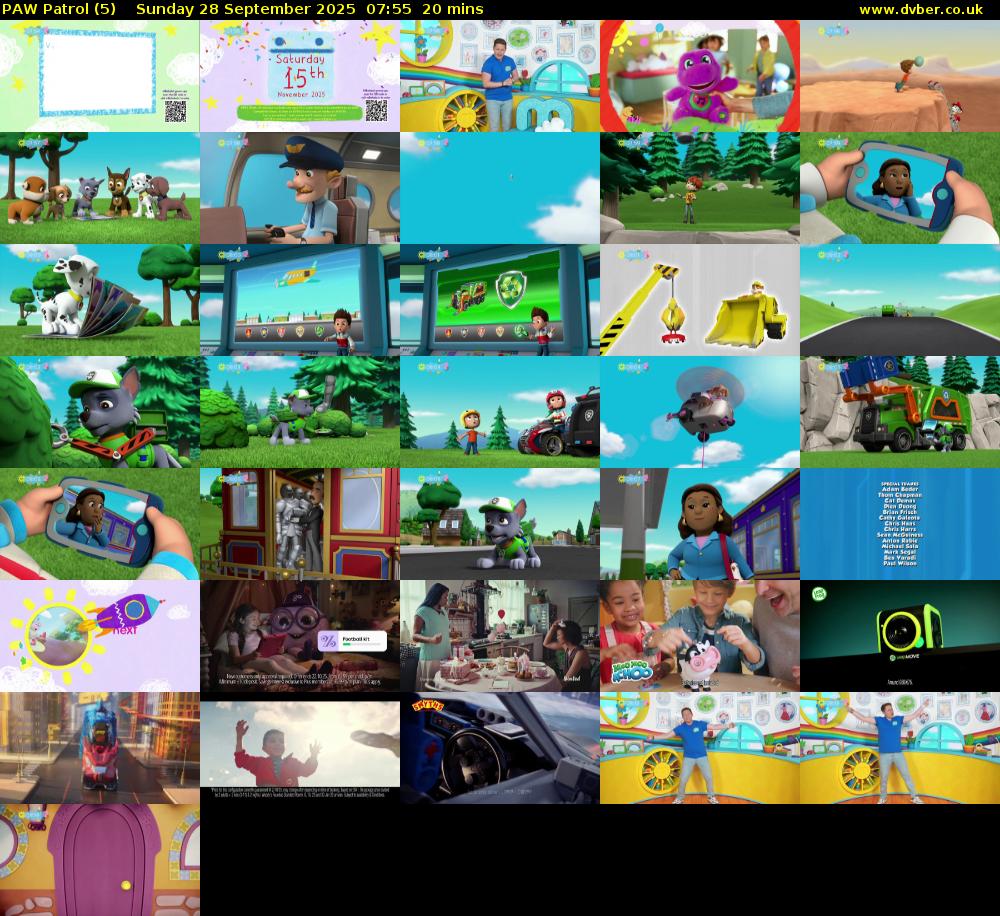 PAW Patrol (5) Sunday 28 September 2025 07:55 - 08:15