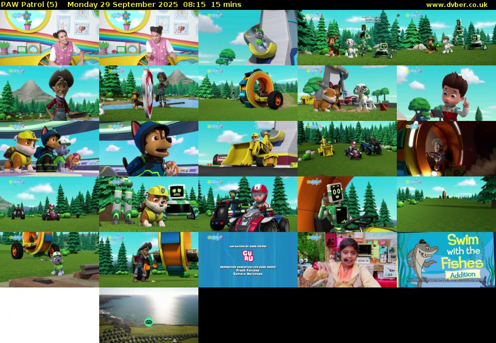 PAW Patrol (5) Monday 29 September 2025 08:15 - 08:30