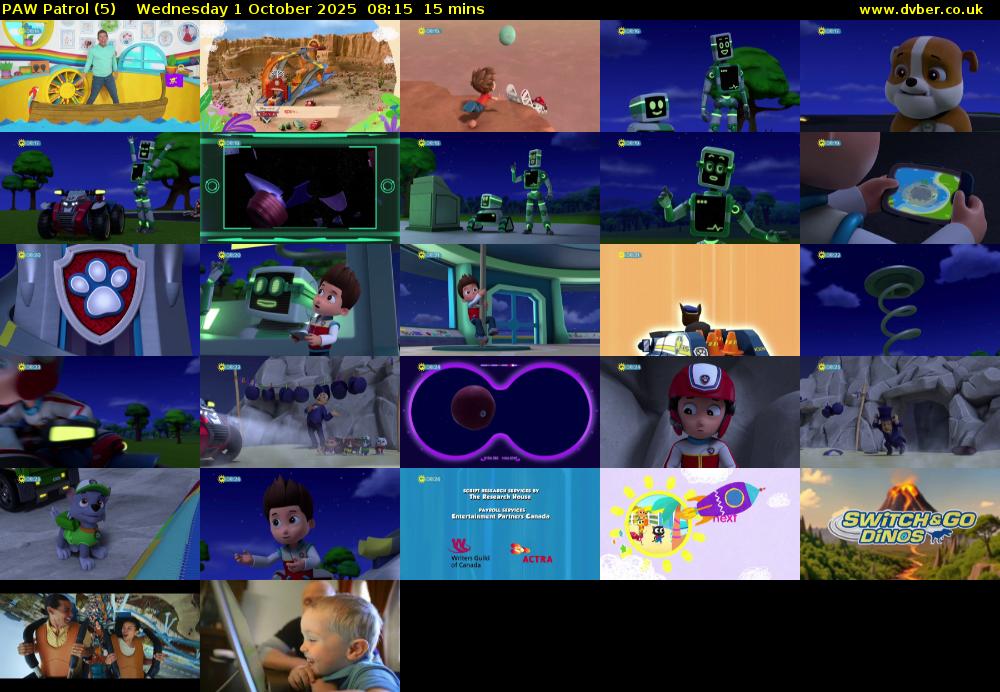PAW Patrol (5) Wednesday 1 October 2025 08:15 - 08:30