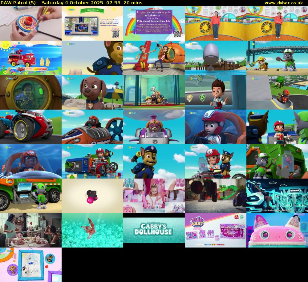 PAW Patrol (5) Saturday 4 October 2025 07:55 - 08:15