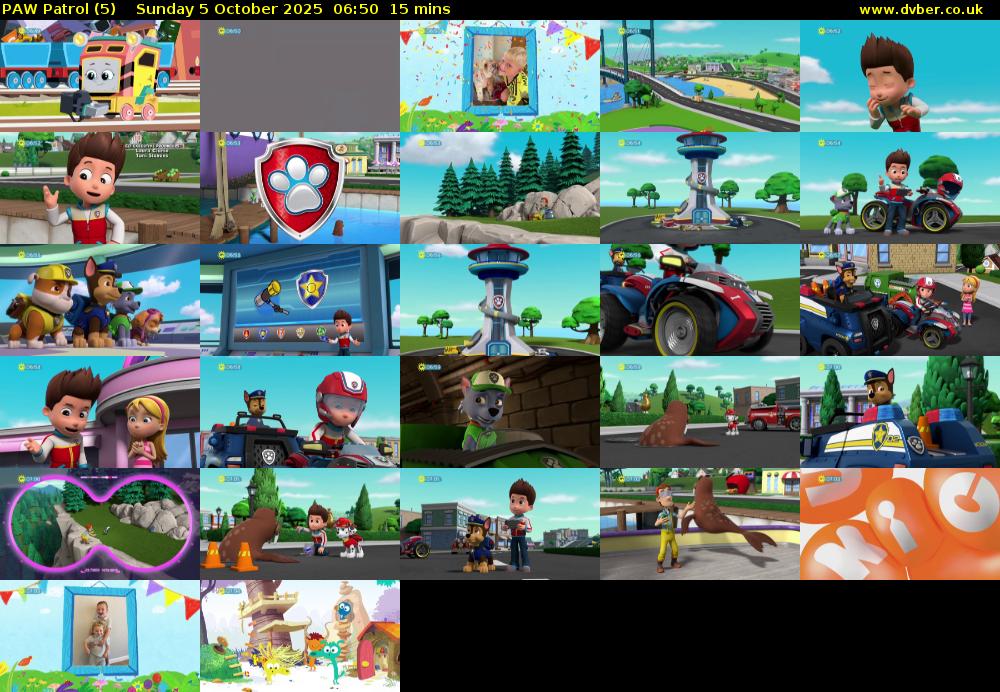PAW Patrol (5) Sunday 5 October 2025 06:50 - 07:05