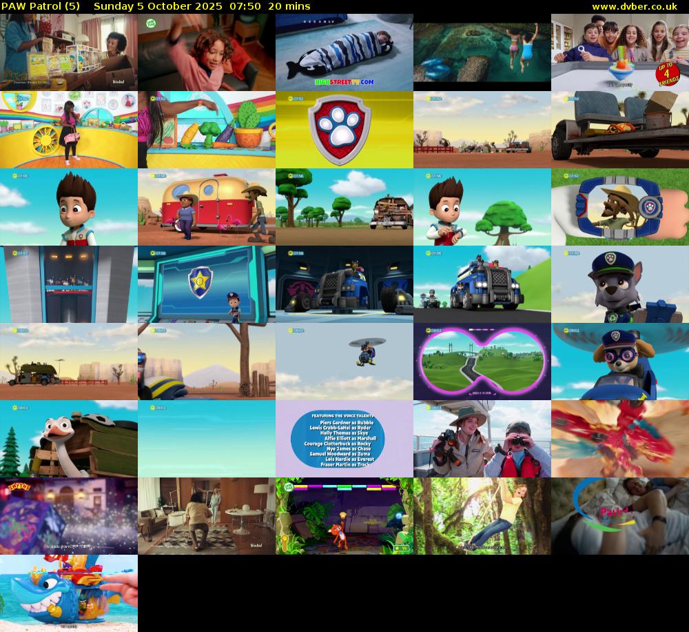PAW Patrol (5) Sunday 5 October 2025 07:50 - 08:10