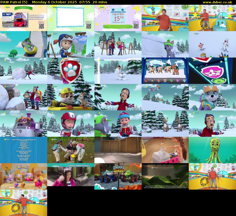 PAW Patrol (5) Monday 6 October 2025 07:55 - 08:15