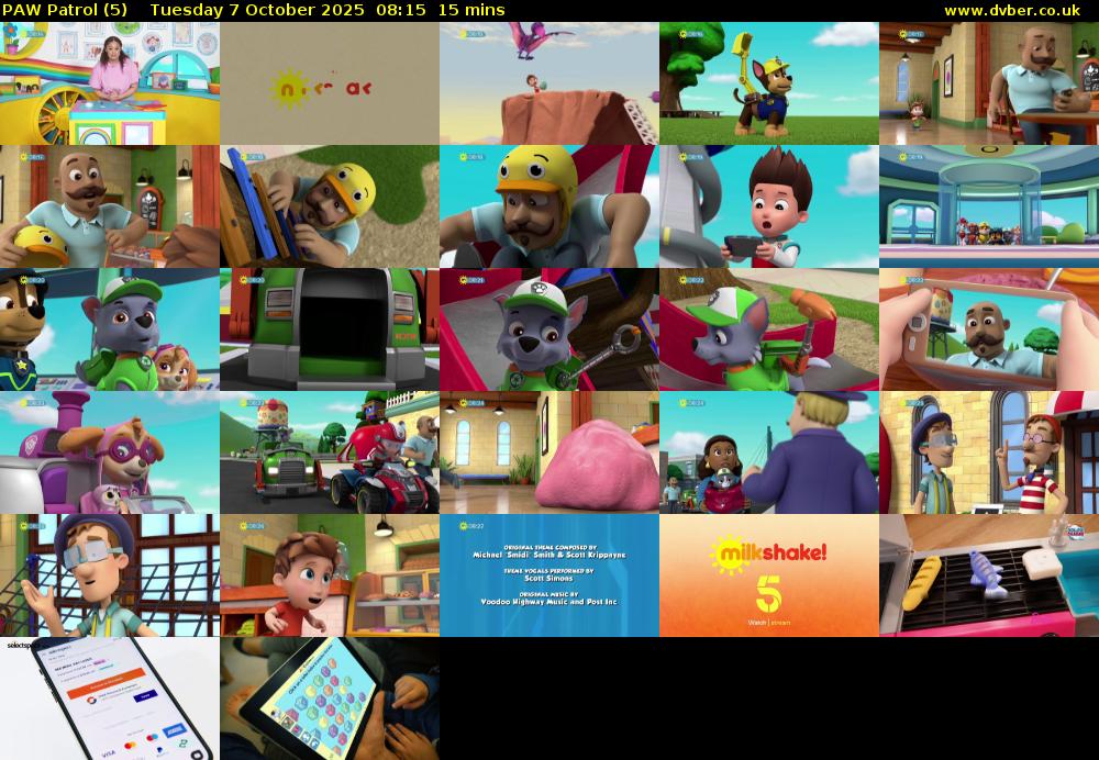 PAW Patrol (5) Tuesday 7 October 2025 08:15 - 08:30