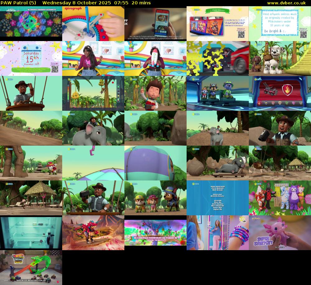 PAW Patrol (5) Wednesday 8 October 2025 07:55 - 08:15