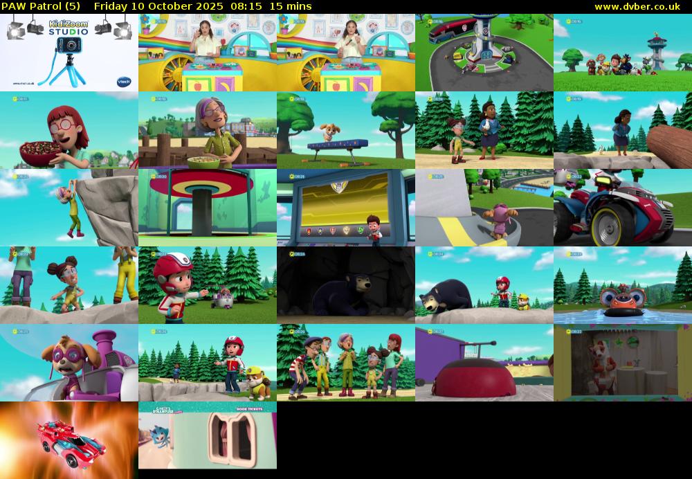 PAW Patrol (5) Friday 10 October 2025 08:15 - 08:30