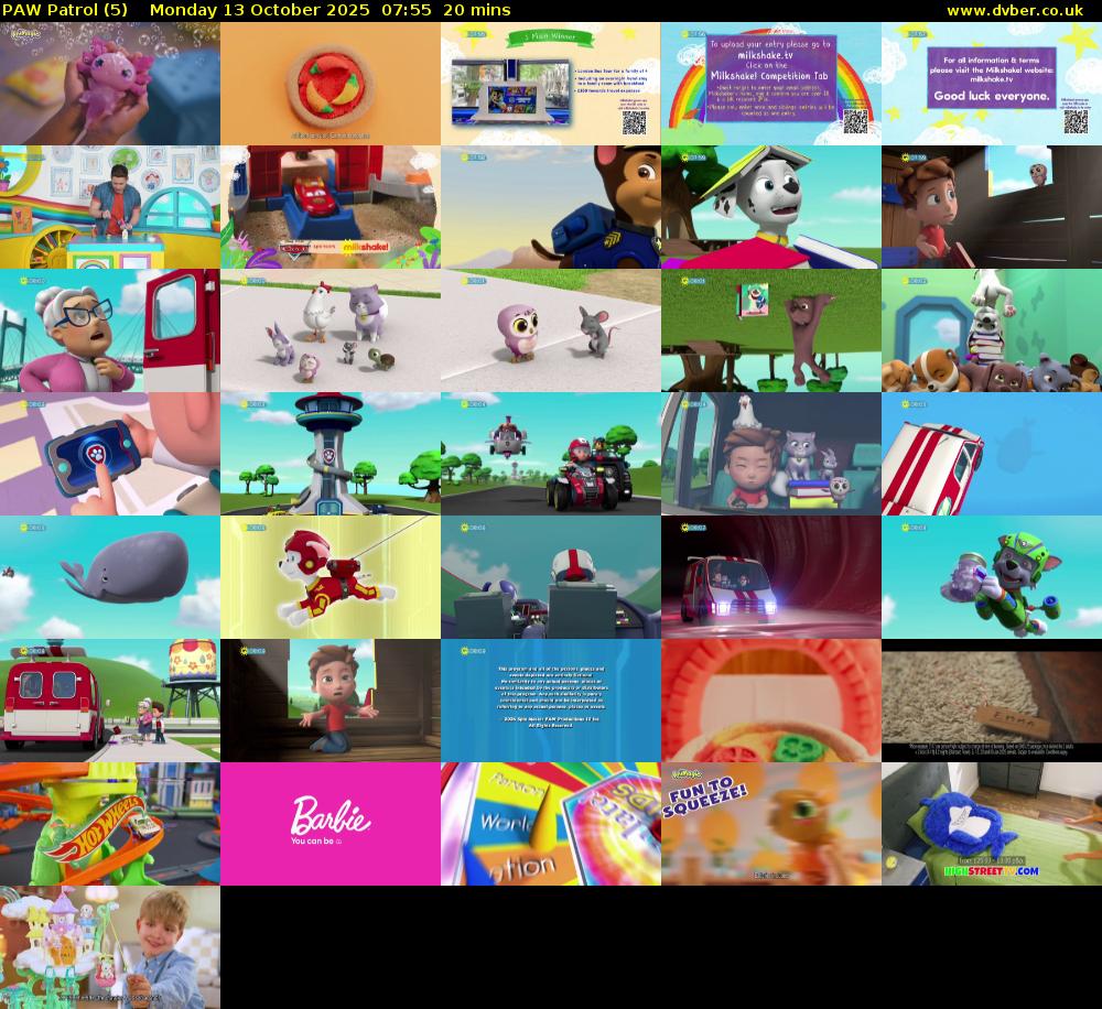 PAW Patrol (5) Monday 13 October 2025 07:55 - 08:15