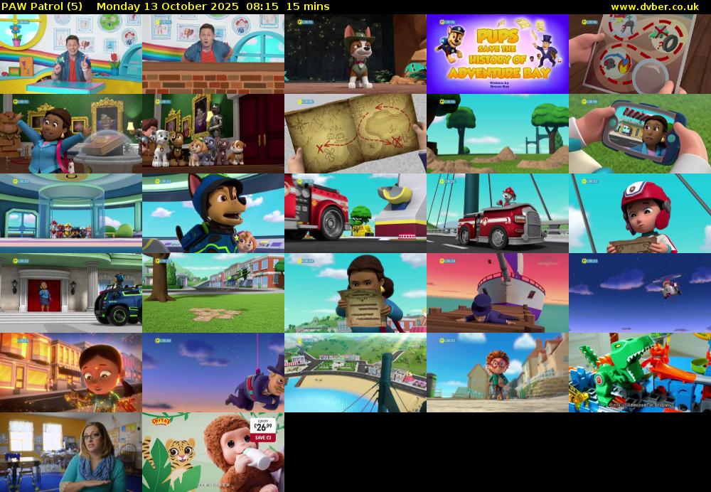 PAW Patrol (5) Monday 13 October 2025 08:15 - 08:30