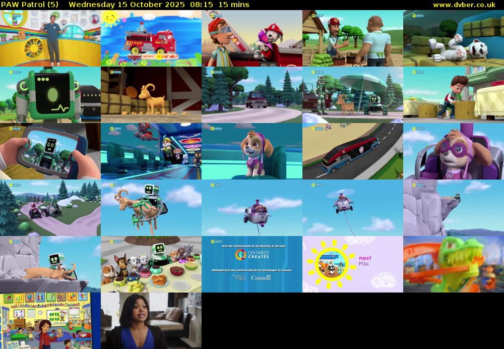 PAW Patrol (5) Wednesday 15 October 2025 08:15 - 08:30