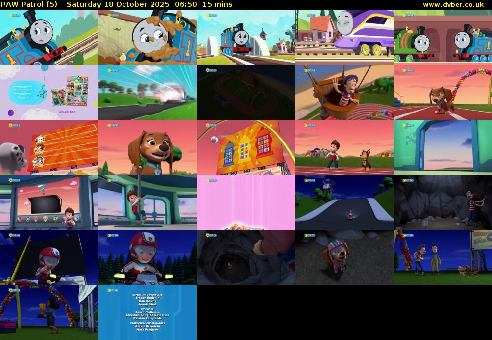 PAW Patrol (5) Saturday 18 October 2025 06:50 - 07:05