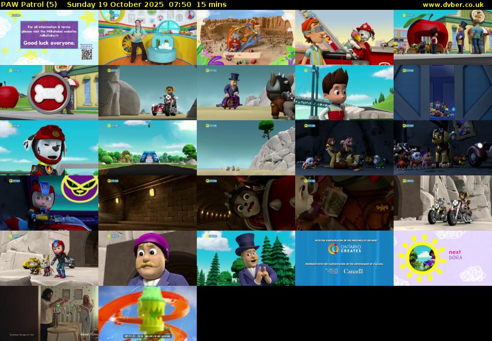 PAW Patrol (5) Sunday 19 October 2025 07:50 - 08:05