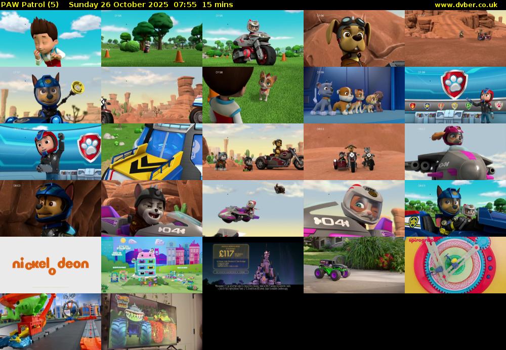 PAW Patrol (5) Sunday 26 October 2025 07:55 - 08:10