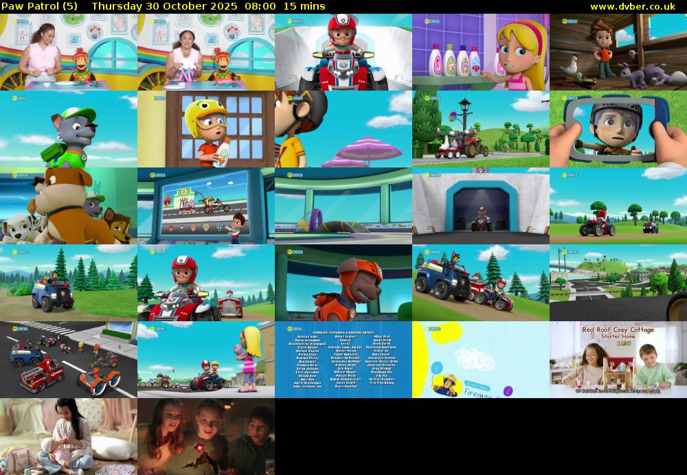 PAW Patrol (5) Thursday 30 October 2025 08:00 - 08:15