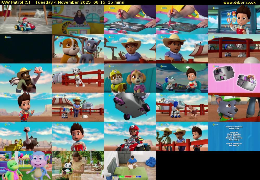 PAW Patrol (5) Tuesday 4 November 2025 08:15 - 08:30