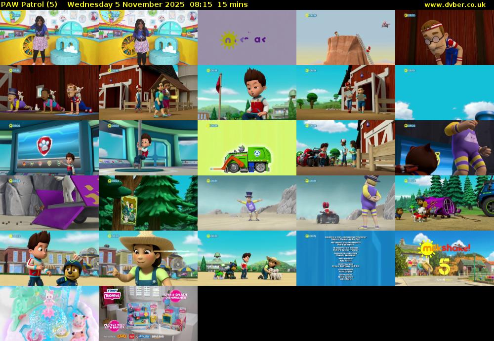 PAW Patrol (5) Wednesday 5 November 2025 08:15 - 08:30