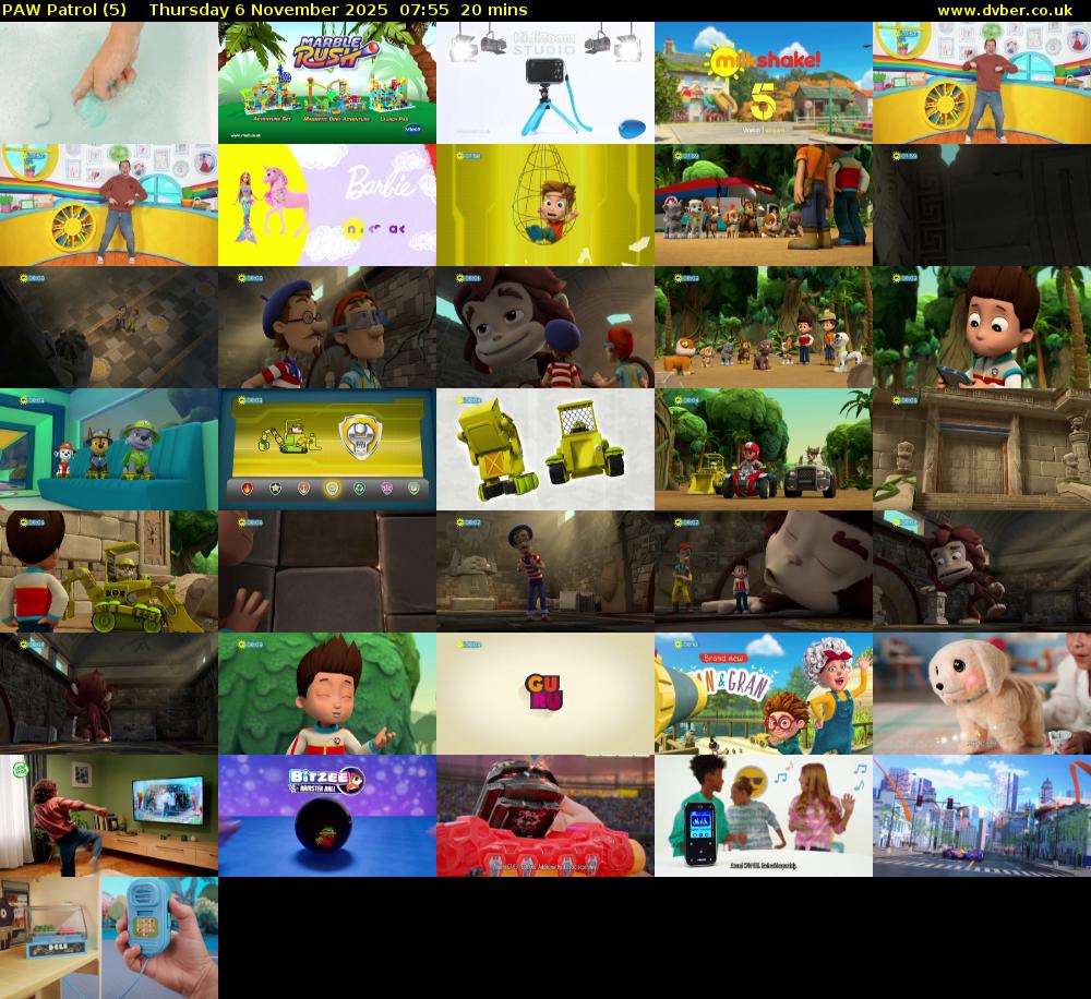 PAW Patrol (5) Thursday 6 November 2025 07:55 - 08:15