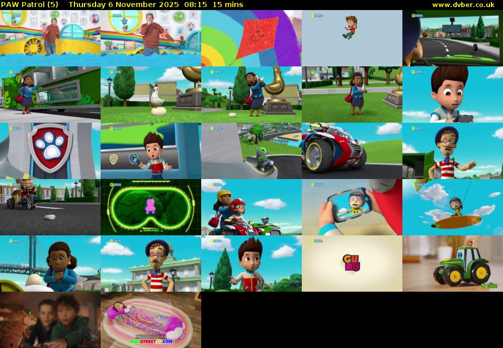 PAW Patrol (5) Thursday 6 November 2025 08:15 - 08:30
