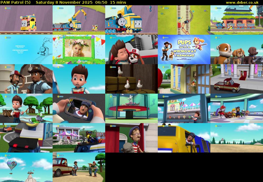 PAW Patrol (5) Saturday 8 November 2025 06:50 - 07:05