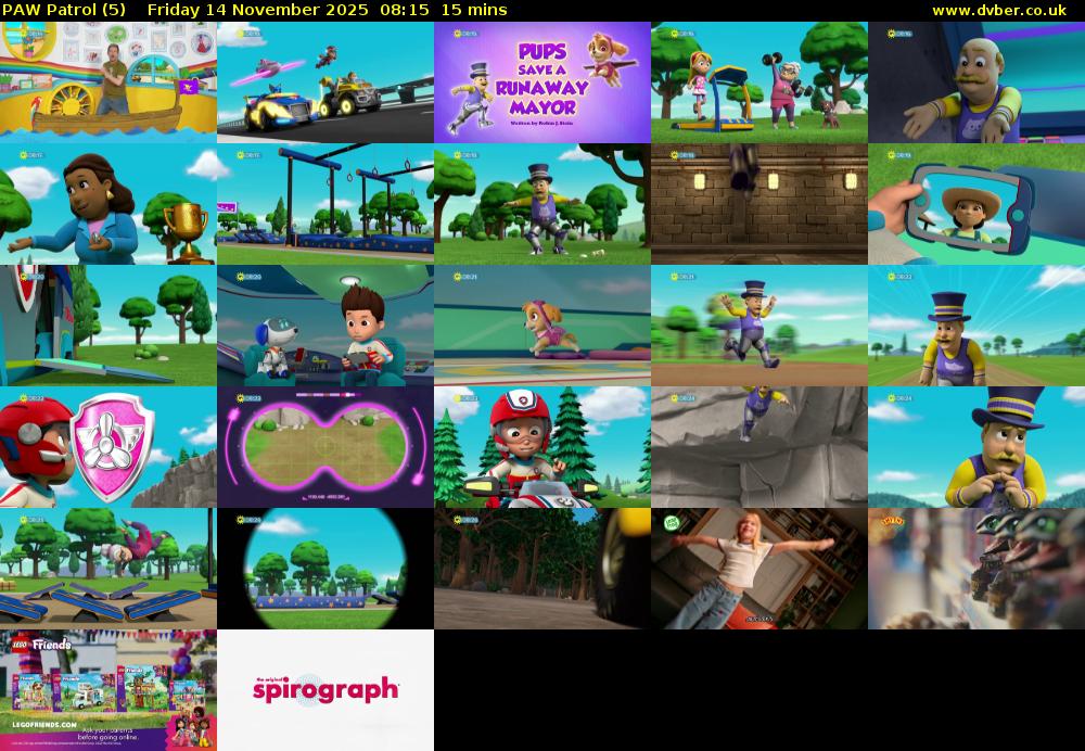 PAW Patrol (5) Friday 14 November 2025 08:15 - 08:30