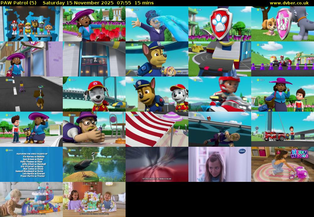 PAW Patrol (5) Saturday 15 November 2025 07:55 - 08:10