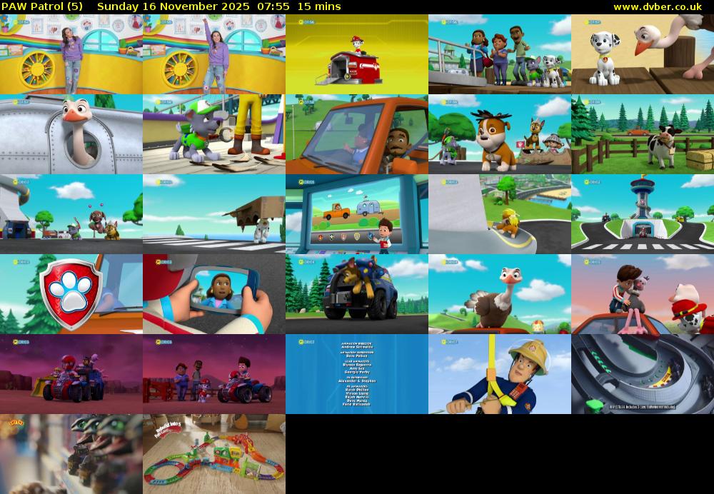 PAW Patrol (5) Sunday 16 November 2025 07:55 - 08:10