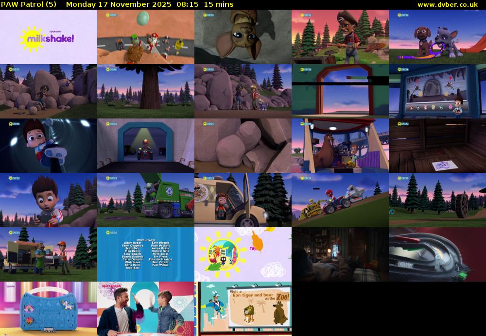 PAW Patrol (5) Monday 17 November 2025 08:15 - 08:30