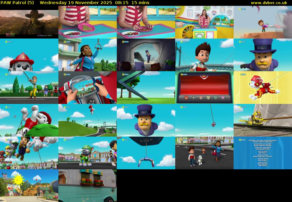 PAW Patrol (5) Wednesday 19 November 2025 08:15 - 08:30